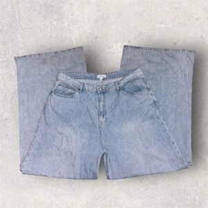 Forever 21 Women’s Light Blue Rip Hem Flare Jeans Size 32